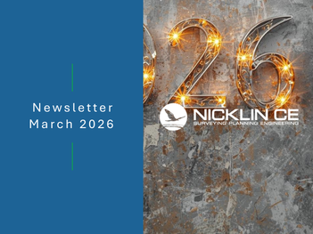 A warm team focused image showing the Nicklin CE and RPC surveying, planning, and engineering team, with visuals of land development projects in Waikato. Highlights include a mix of office and field work, representing practical support for landowners and developers.